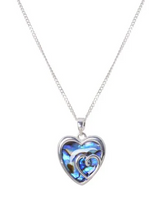 Equilibrium Double Hearts Paua Shell Necklace